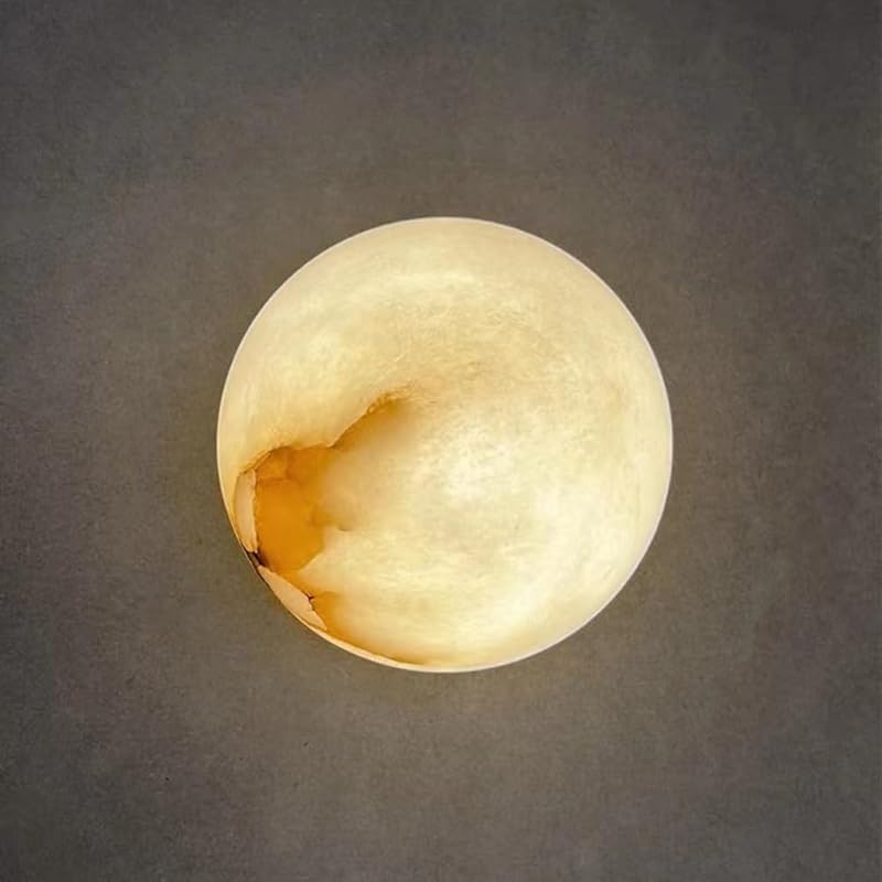 Wall Lamps Sconces Globe Marble Wall Sconce Wall Lamp Natural Alabaster Wall Light Mid Century Sconces Wall Lighting G9 Vanity Wall Lights for