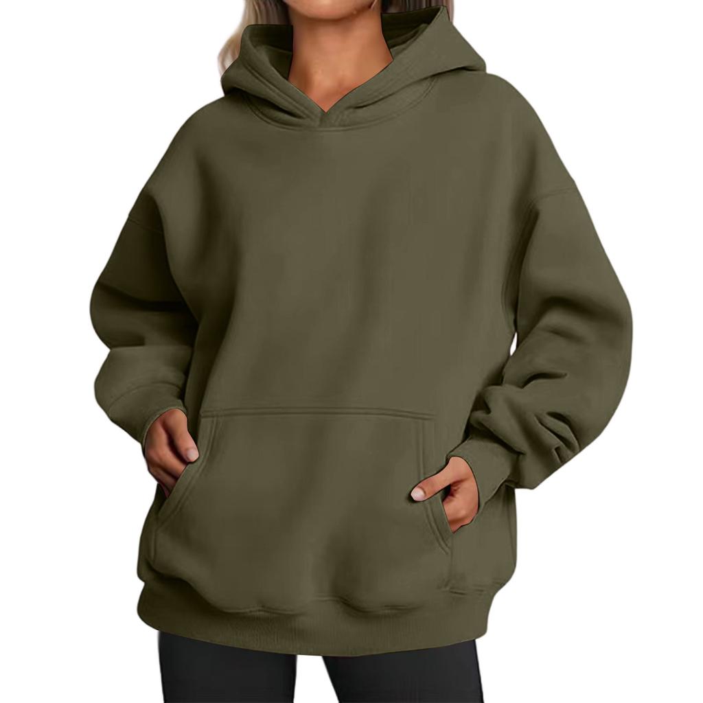 Kadın Kapüşonlu Sweatshirt Bol Kesim Günlük Giyim için Pullover