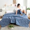 Cama de casal simples de verão acolchoada, leve, colcha estampada, núcleo, ar condicionado, acolchoado, edredom duplo, queen size, edredom fino xadrez