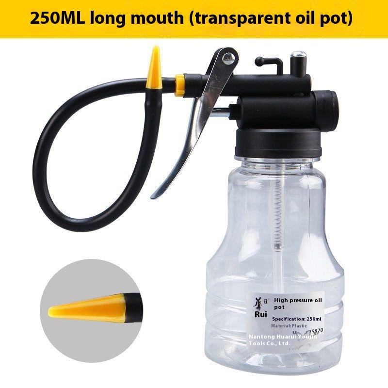 

1 Piece Transparent Oil Can Oiler 250Ml/350Ml Lubrication Oil Plastic Machine Pump High Pressure Pump Oiler Grease Gun