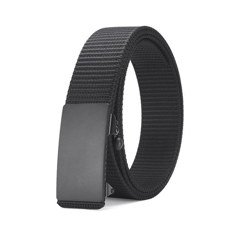 Pánský luxusní nylonový opasek s automatickou přezkou - trendy pro obchodní, formální, ležérní a outdoorové aktivity