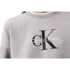 Calvin Klein Casual Short Letter Loose Round Neck Drop Shoulder Long Sleeve Sweatshirt Women sweatshirt Gray 47A214G-031