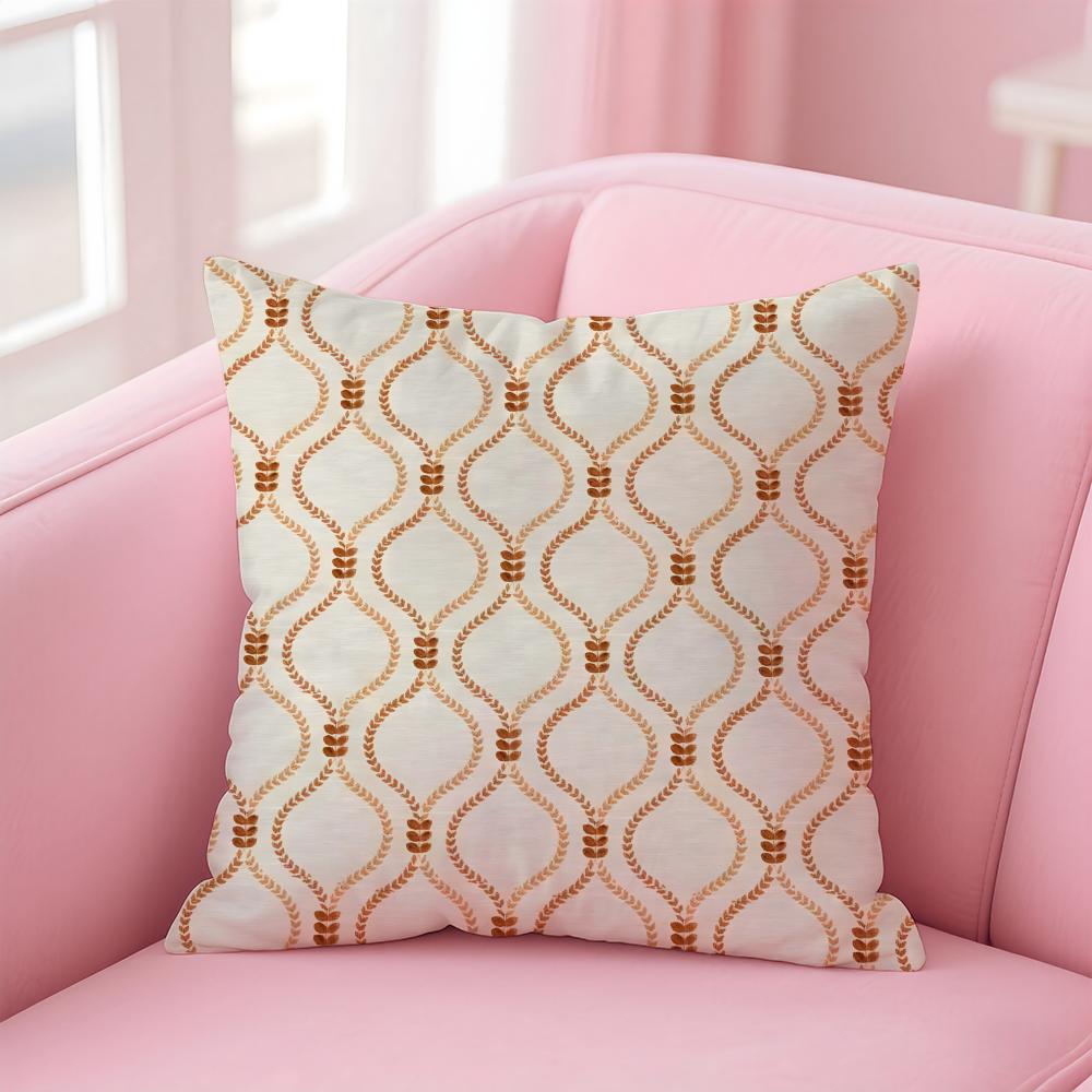 Traditional Chinese Ethnicstyle Geometric Patterns Cushion Cover Pillow Case Soft Skin Friendly Fabric  Concealed Zipper