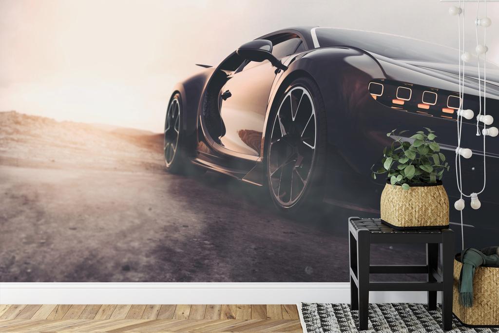 Photomural Sport Car In The Desert Washable Fleece 315x210