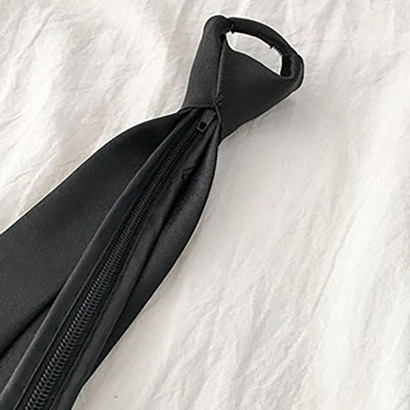 Women Ties 2021 Retro Solid Silky Narrow Neck Tie Slim Smooth Womens Necktie