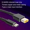 TYPE C to DC Square 4.0 4.5 7.4 Charger Cable Fast Charging Line 100W 5A for Lenovo(For Lenovo Square )