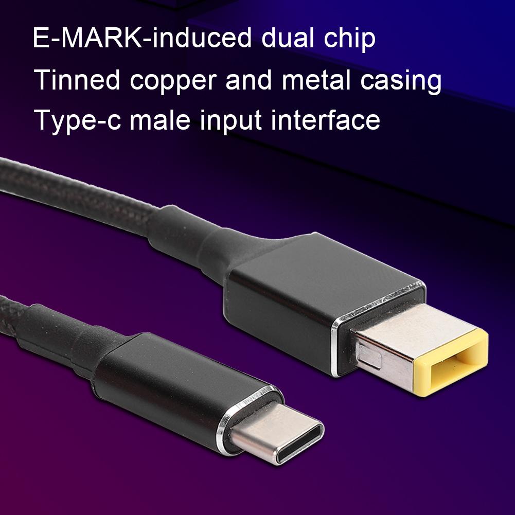 TYPE C To DC Square 4.0 4.5 7.4 Charger Cable Fast Charging Line 100W 5A for Lenovo(For Lenovo Square )