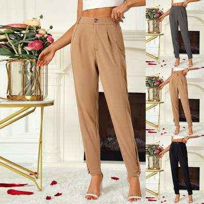 Women's Casual Workplace Temperament Long Pants Loose Business Formal Suit Long Pants