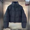 High-end European puff white duck down jacket women's stand-up collar short thickened small bread jacket winter coat