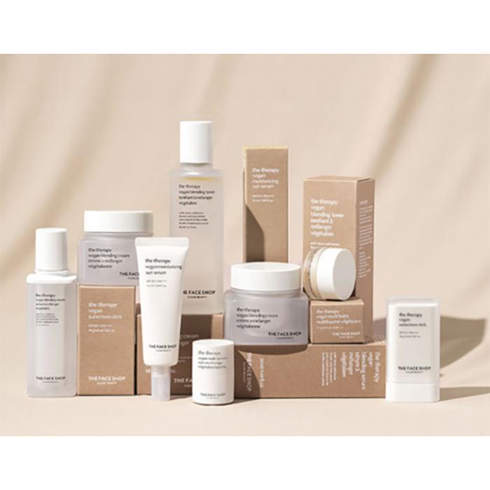 THE FACE SHOP The Therapy Vegan Trial Kit 4-Piece Set – Multi-Liposome Skincare Routine, Korean