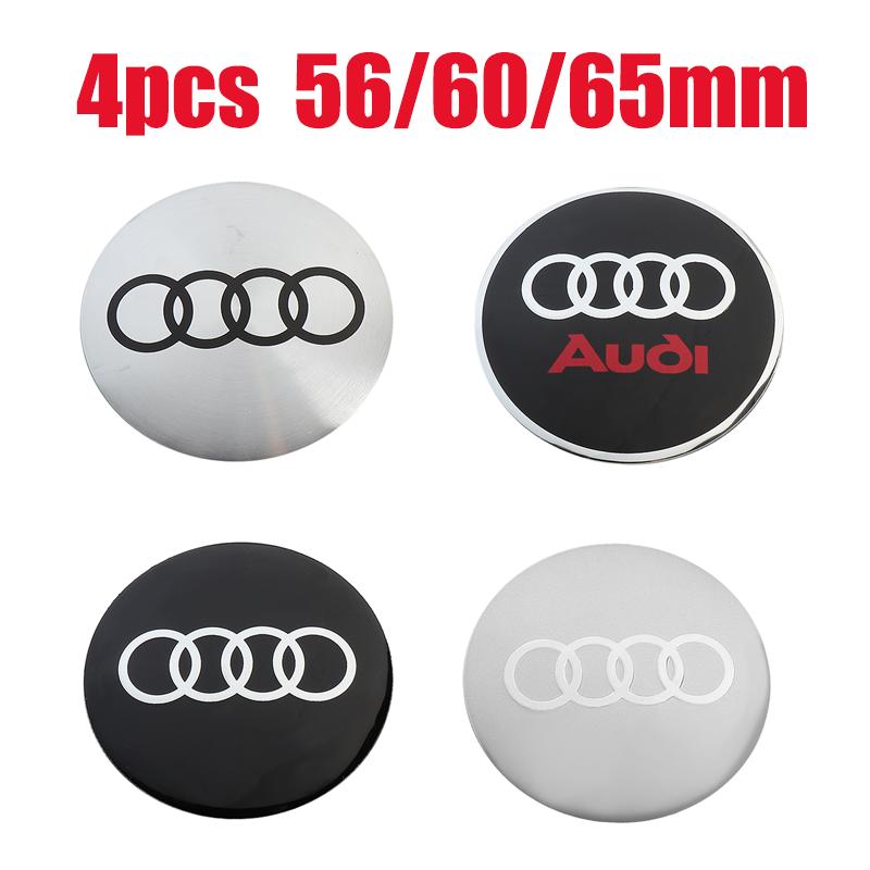 3D Metal Car Wheel Center Cover Badge Sticker for S Sline RS Q7 R8 S3 8P Q3 A8 B8 S6 Q8 B7 Q6 S7 C7 TT B2 A3 Quattro Q5 A7 8V