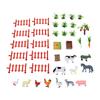37 PCS Farm Animals Toy Set with Fence Accessories Plastic Lifelike Animals Figures Educational Scene Decor for Kids