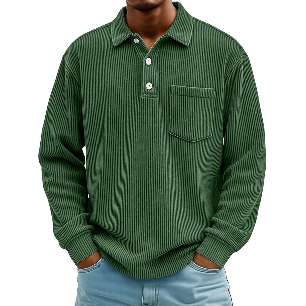 Men's  Loose  Lightly  Ripe  Leisure  Stripes  Retro  Long  Sleeves  Upper  Garment