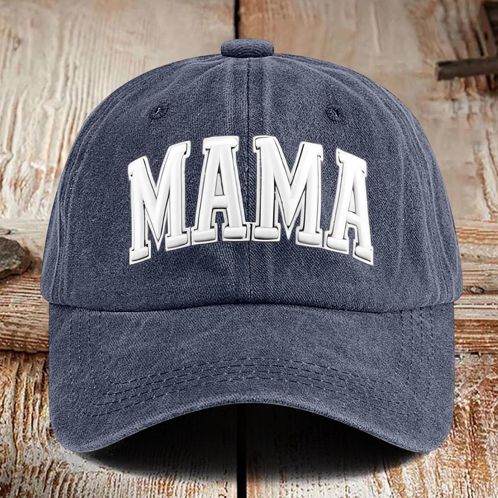 Washed Cotton Printed Hat For Vintage Baseball Cap And Soft Top Hat