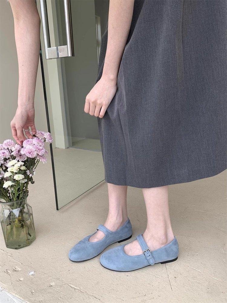 Francouzské retro jednopřezkové boty Mary Jane pro ženy k nošení 2025 nové vílí balerínky s mělkým výstřihem