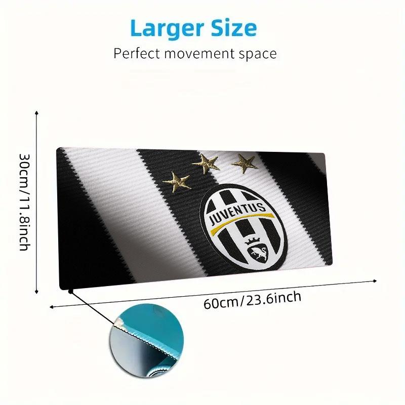 Juventus Mouse Pad, Large Gaming Desk Mat, Non-slip XXL Mousepad for Laptop & Tablet, Mini PC Playmat with Stitched Edges