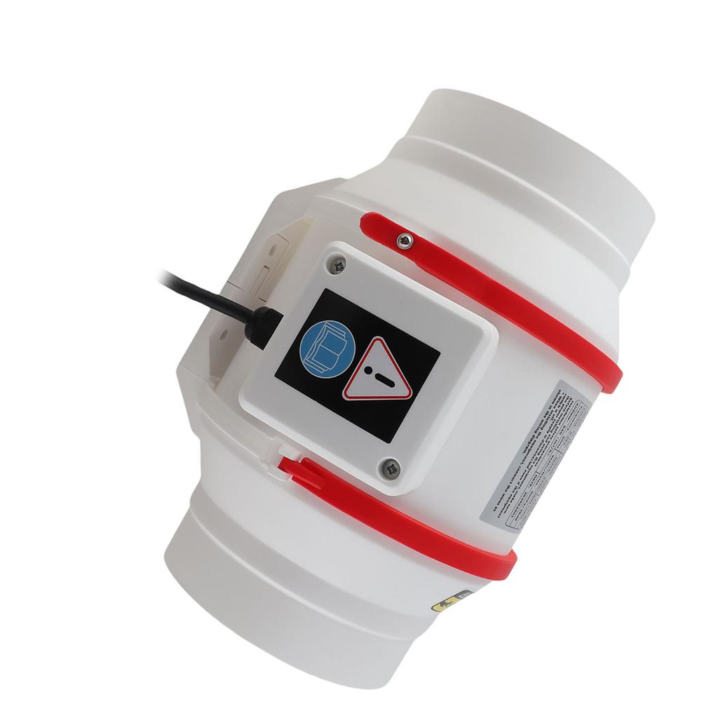 Duct Fan 6in Inline Booster Fan ABS Round 2220‑2600RPM IPX2 Proof for Ventilation