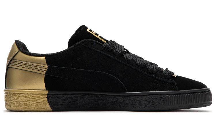 Men's Sneakers Puma Suede Black Gold Metallic