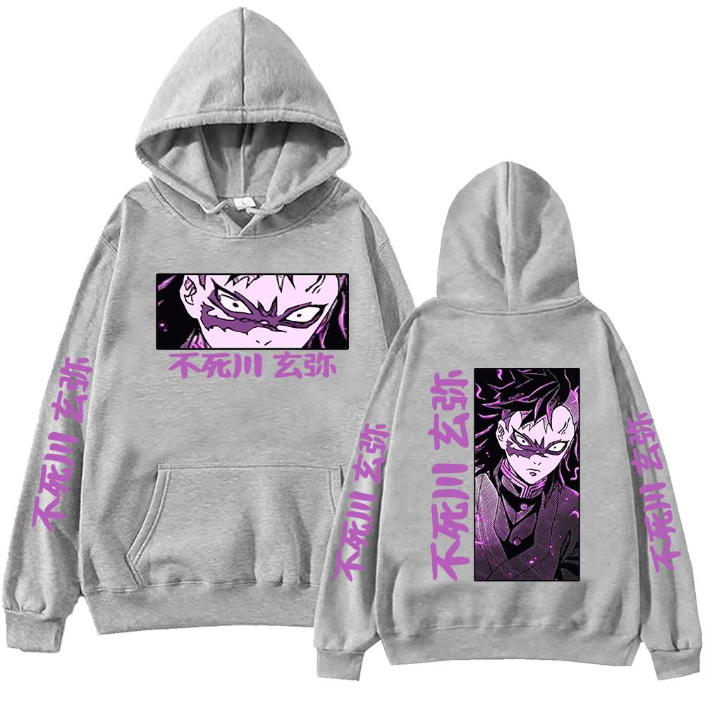 Anime Demon Slayer Shinazugawa Genya Hoodie Harajuku Pullover Tops Man Woman Sweatshirt Fans Gift