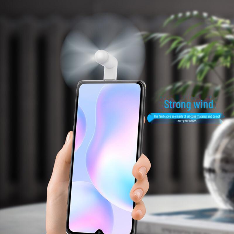 USB Mini Fan for Apple & Android Phones, Student & Office Use, Type-C Compatible