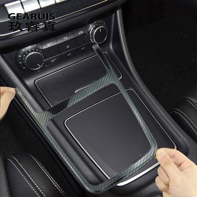 Für Mercedes Benz CLA GLA A Klasse W117 W176 X156 Zubehör Carbon Fiber Auto Interior Center Konsole Panel Abdeckung Trim