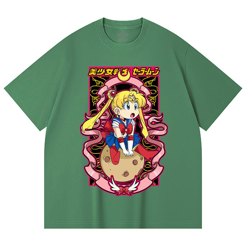 230 Gsm 100% Cotton Sailor Moon V10 Usagi Print Unisex Heavy Cotton T Shirt
