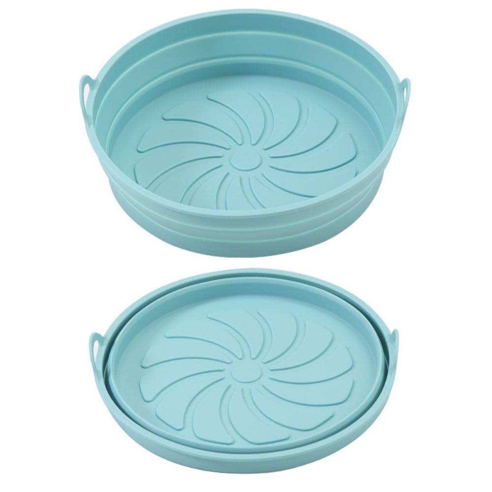 Round/Square Foldable Fryer Baking Tray Flexible Air Fryer Silicone Mat Baking