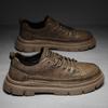 New Autumn and Winter Men's Leather Shoes Thick-soled Cowhide and Versatile Breathable Casual Men's Leather Shoes