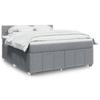 VidaXL Slat Bed Base with Mattress Light Grey 180x200cm Fabric 3287147