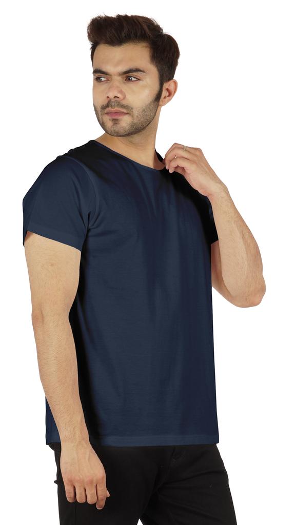 Inkmeso Cotton Short Sleeve Solid T-shirt For Men’s Relaxed Fit Casual Summer Basic T-shirts