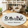 Gorillaz Personalized Round Rug Support Custom Name, Soft Home Decor Mat