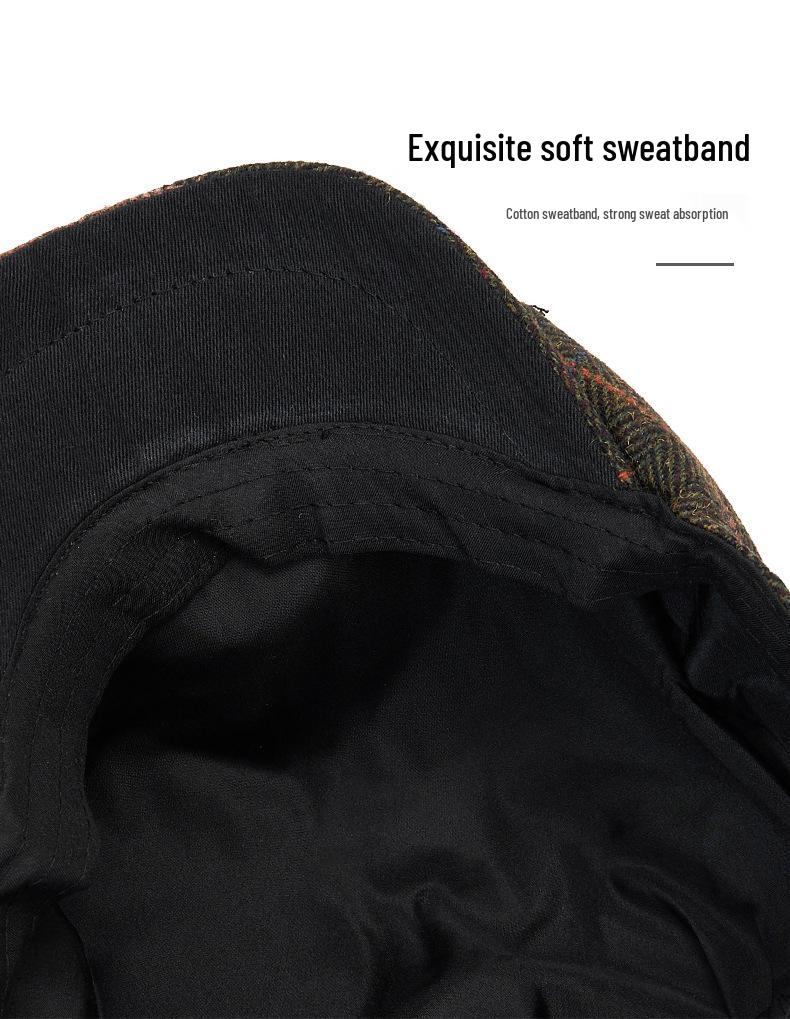 Men's Retro Octagonal Wool Felt Beret - Warm Autumn/Winter Painter-style Flat Newsboy Cap