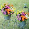 Artificial Flowers Realistic Fake Silk Spring Wildflowers Bouquet with Stem Faux Greenery Shrubs Plants for Floral Arrangements Wedding Home Garden