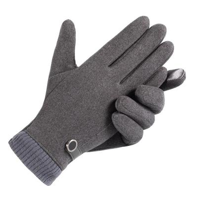 Men's Winter Windproof Cycling Gloves with Touchscreen Compatibility and Velvet Cuff