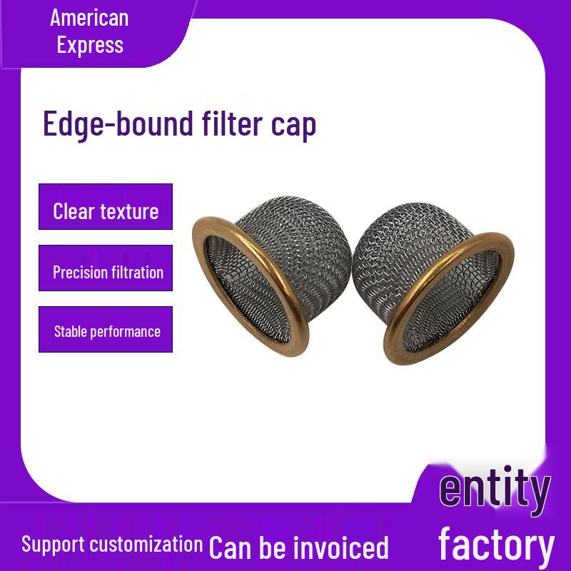 304 Stainless Steel Seamless Mesh Filter Cap with Edge