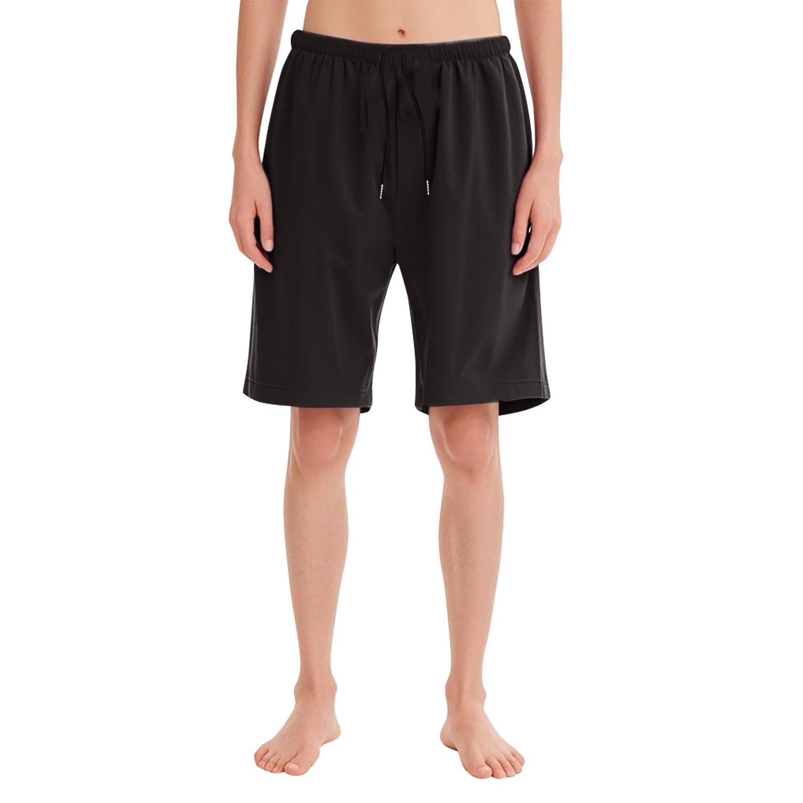 

Женские пижамные шорты с поясом для сна XL чёрный