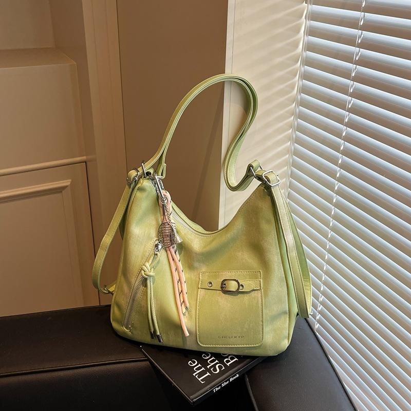 

Сумка большой вместимости женская новая нишевая сумка-тоут для поездок на работу на одном плече, высококлассный многофункциональный рюкзак зелёный