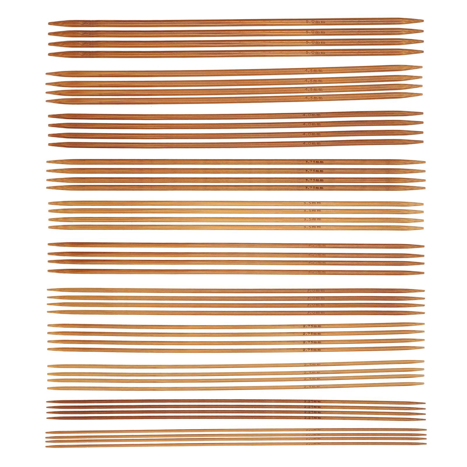 

44 шт. вязальные спицы из карбонизированного бамбука с двойным острием, принадлежности для изготовления домашней одежды