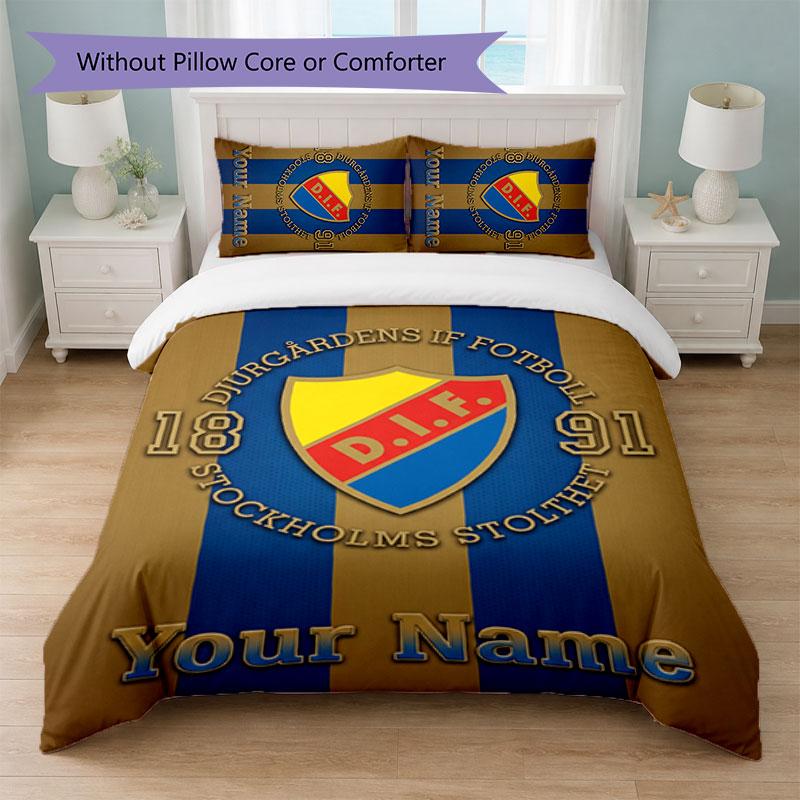 Djurgårdens IF Custom Name Text Bedding