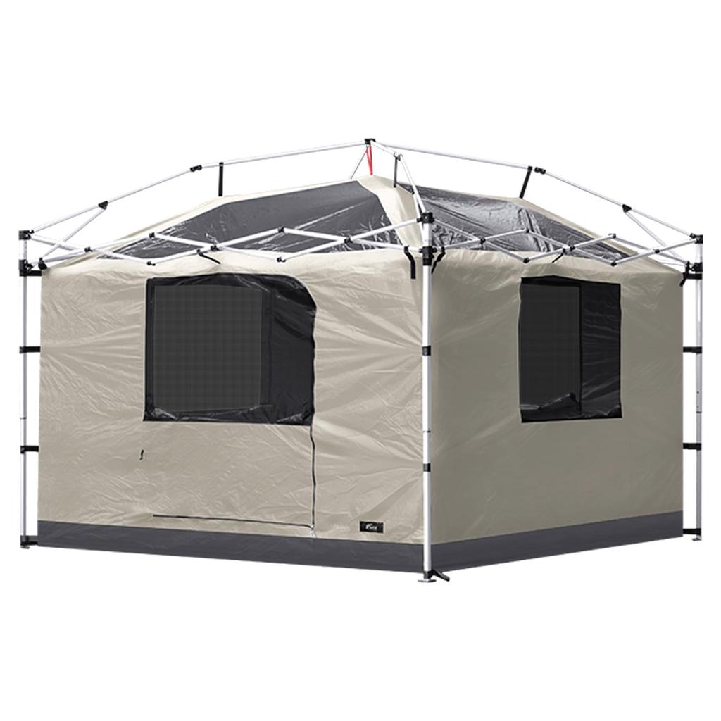 FIELDOOR Inner tent for tarp integrated zipper for lantern storage changing 4 side easy installation tent, 4-sided tent, outlet, window, mesh, hook,