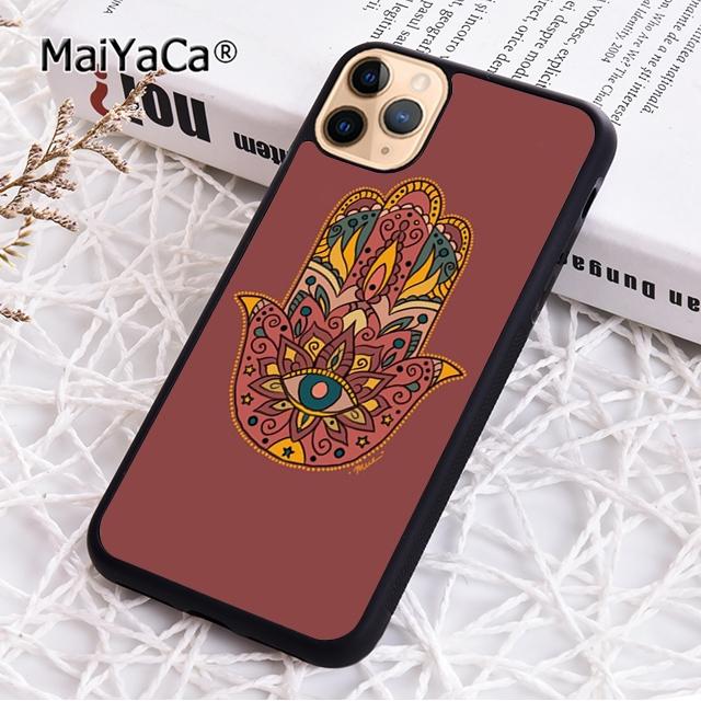 MaiYaCa Hamsa Hand Amulett Psychedelische Handyhülle Für iPhone 17 Air 16 15 plus 11 12 13 14 pro max coque