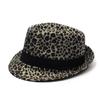 Autumn and Winter New European and American Leopard Print Top Hat Stage Performance Hat Men and Women British Versatile Windproof Jazz Hat Trend