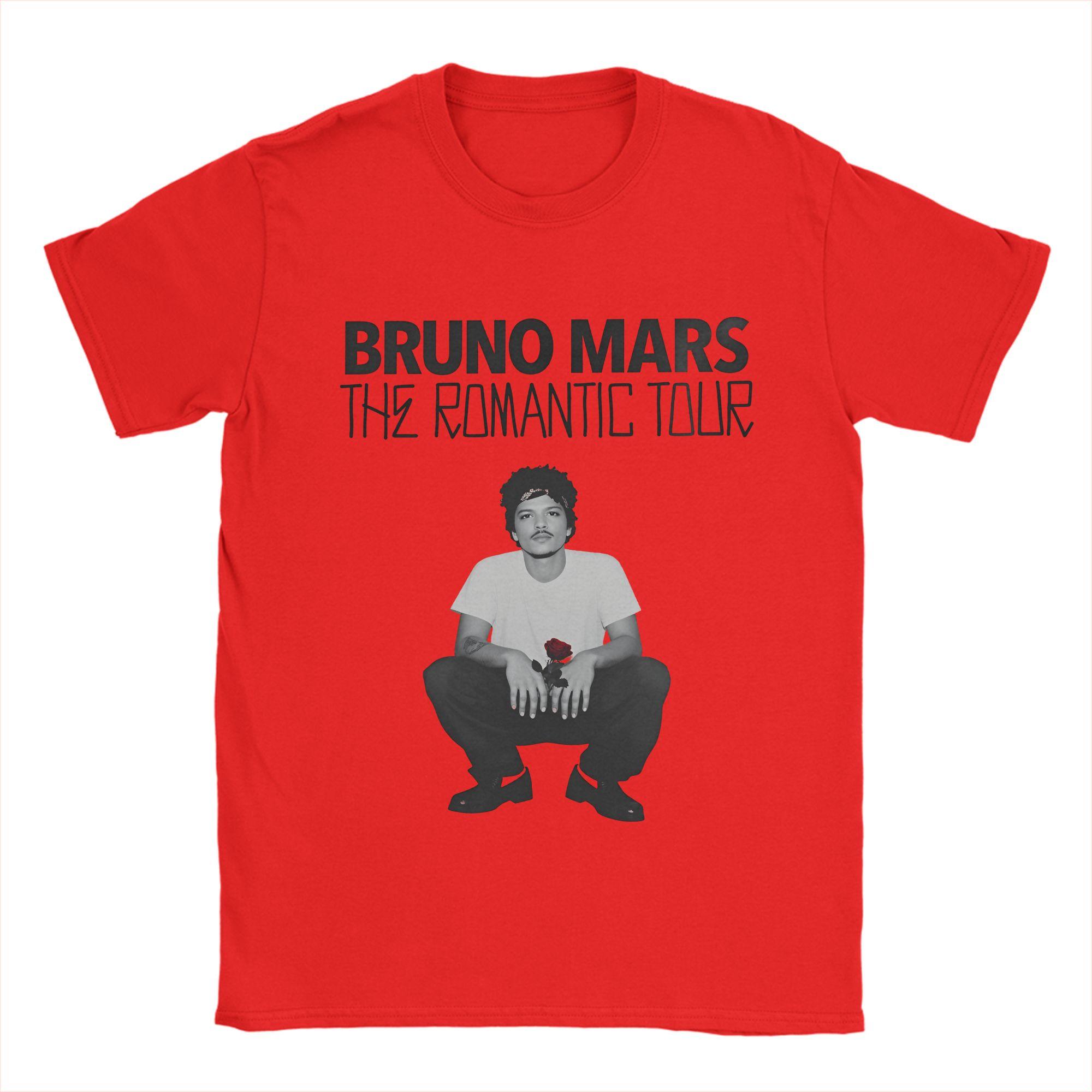 Bruno Mars 2026 THE ROUnisexTIC TOUR Graphic Printed T Shirts for Unisex Women  Pure Cotton  Tee Shirt Clothes S