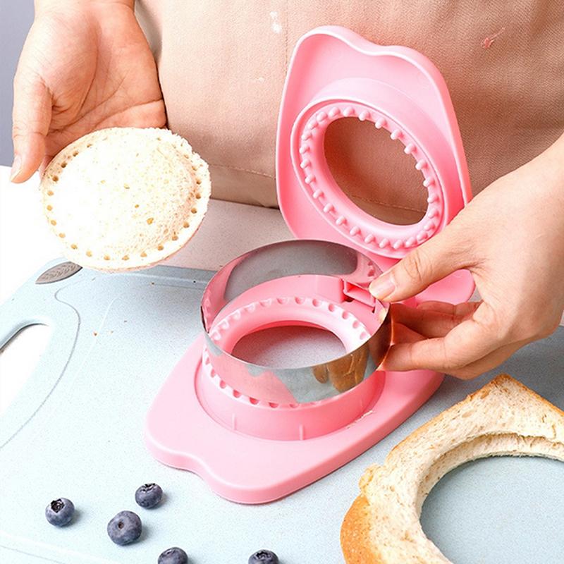 Easy Sandwich Sealer -Round Sandwich Cutter Sealer For Kids Lunch Boxes 2-In-1 Sandwich Maker Ideas For School Lunches Bento