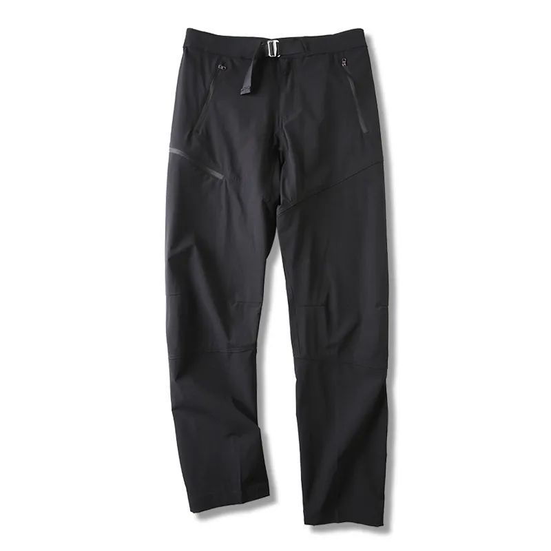 

New Spring/Summer Men s Lightweight Breathable Stretchy Quick-Dry Waterproof Straight-Leg Casual Pants M чёрный