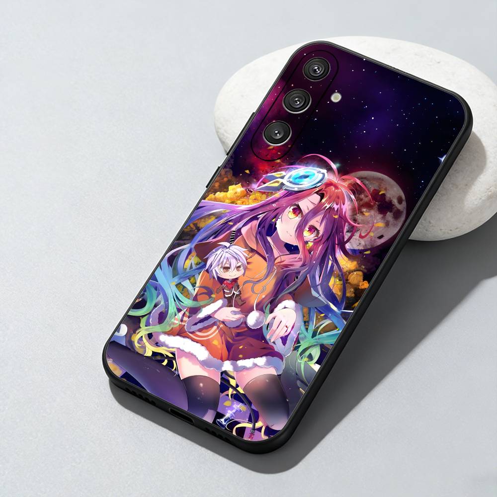 

No-game S-Shiro No-life Phone Case For Samsung Galaxy A73,A72,A71,A70,A52,A51 Others Soft Black Cover Samsung a31