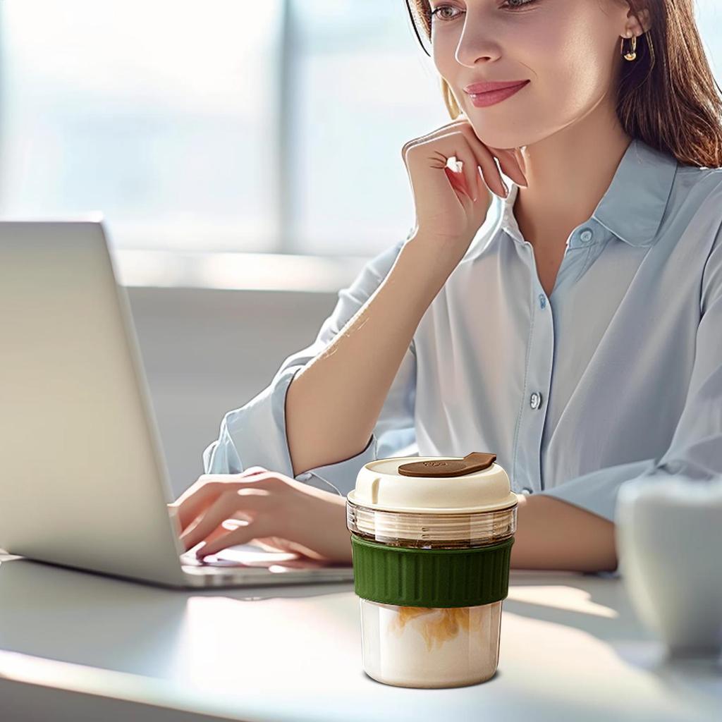 Kubek na zimną kawę 500 ml Kubek Cold Brew z przegródką na lód Sportowy kubek na wodę do pracy, domu, siłowni, na kemping, na zewnątrz Kawa