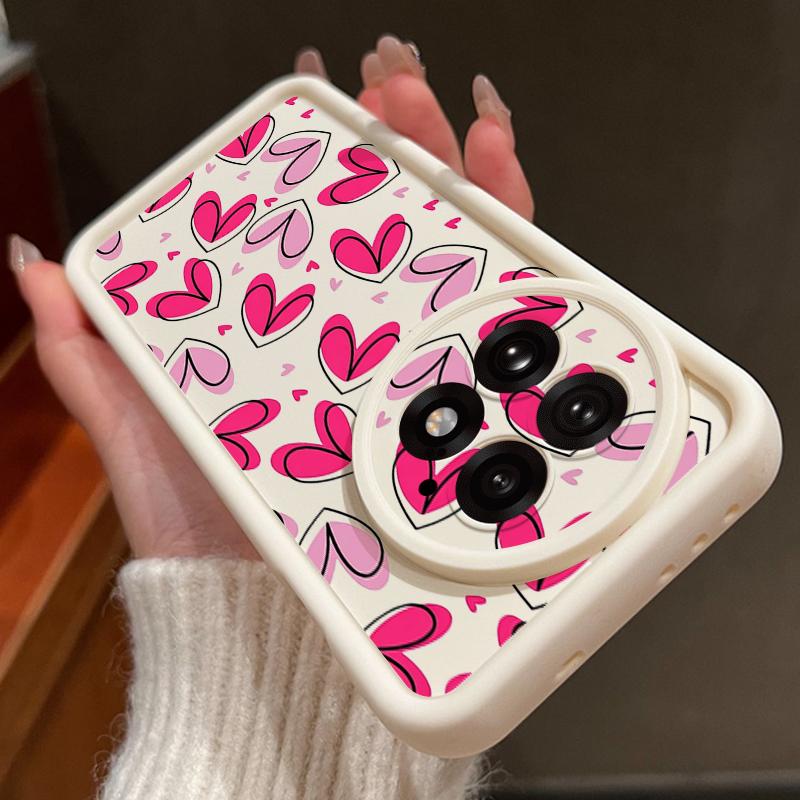 Hand Drawn Heart-shaped Pattern Case For OnePlus 15 13 13T 12 Shockproof Bumper Soft Silicone Cover For Oneplus Nord 5 13R 12R 11R 5G