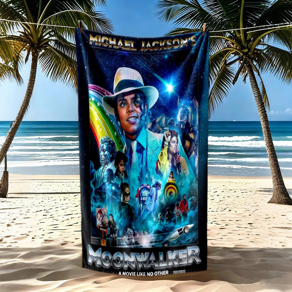 Michael Jackson Style Beach Towel High Absorbency & Quick-Dry Comfortable Lightweight Perfect for Traveling Yoga Camping and Swimming