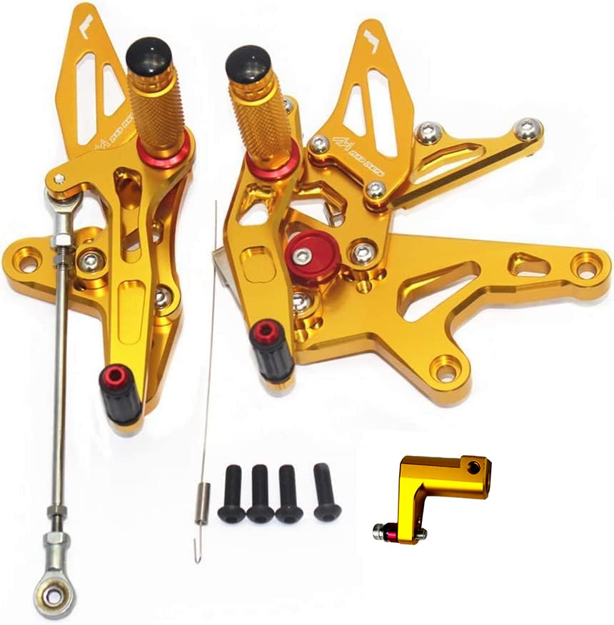 

Kawasaki Ninja 400 ZXR400 Регулируемые Положения CNC Золотой ZX-R400 2018-2021 5-ступенчатые Подножки, Алюминий,